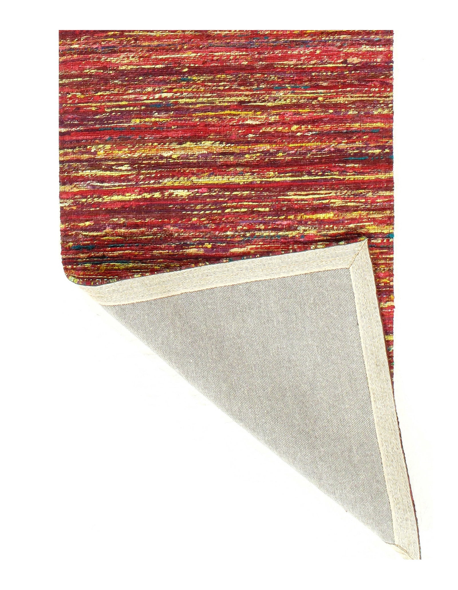 Multi Sari-Silk Modern Flat Weave Runner 2'4'' X 10' - 3