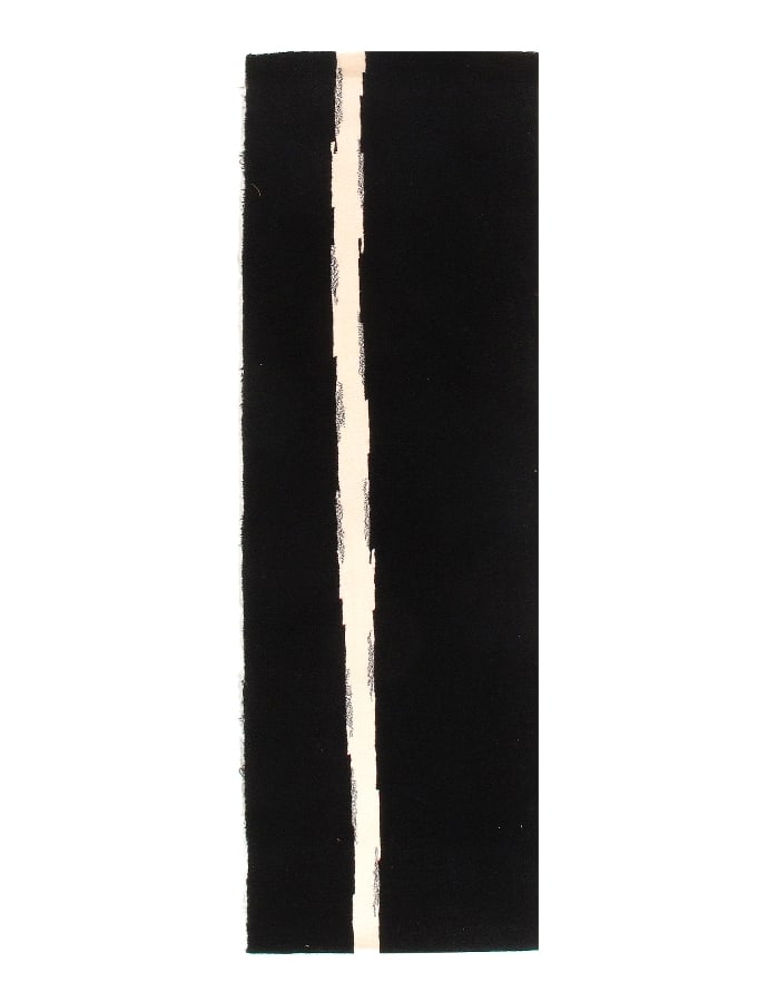 Black & White Color Fine Modern Machine made Runner 2'1"X 7' (1 of 2)