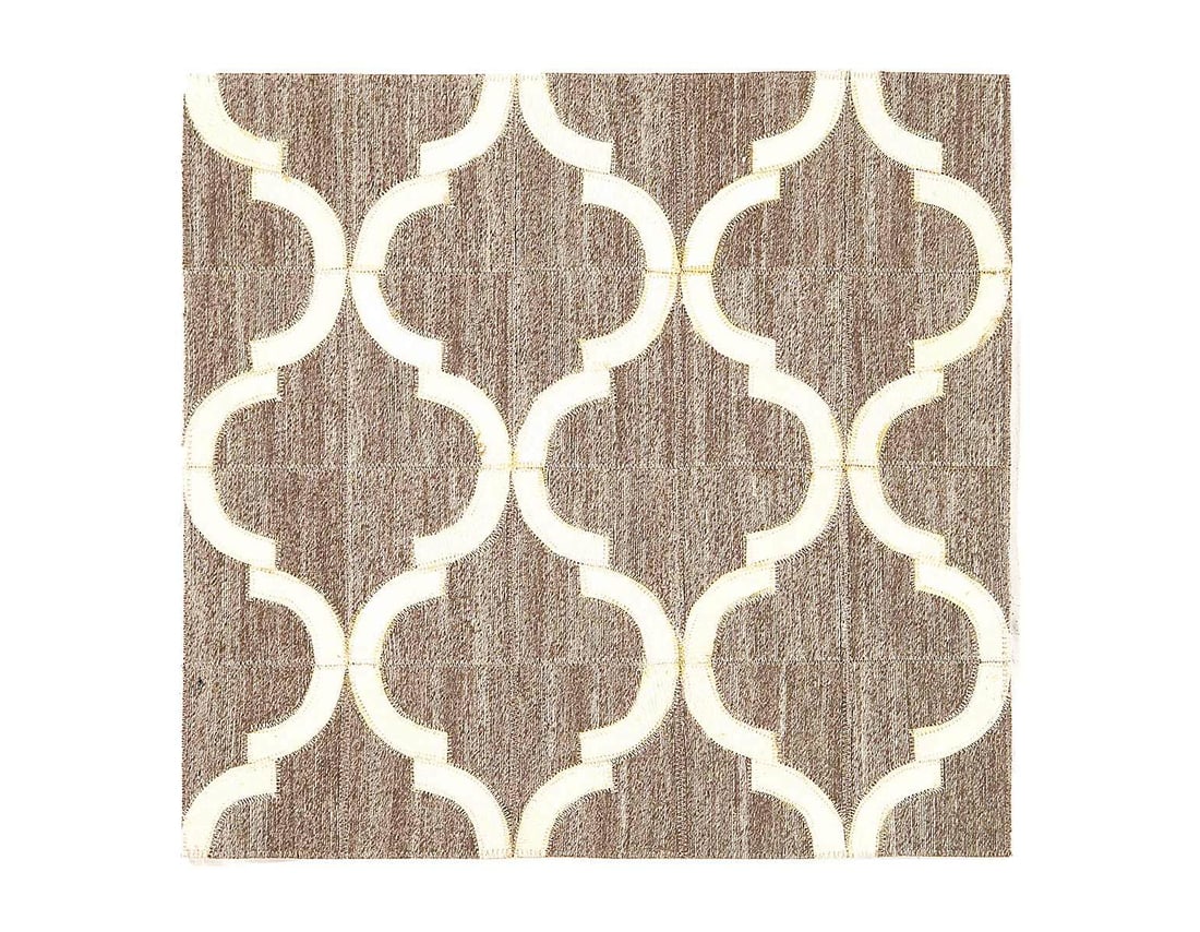 Beige Modern Cowhide Rug Sample 2'x 2': Beige Modern Cowhide Rug Sample 2'x 2' - NEW, Modern, Hand-Tufted, Cow hair leather, 300 -D09445- 862.This item is part of our fine auction collection which includes many fine home accessories includi
