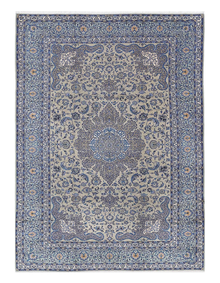 Persian Hand knotted vintage kashan 8'11'' X 12'3'' (1 of 3)