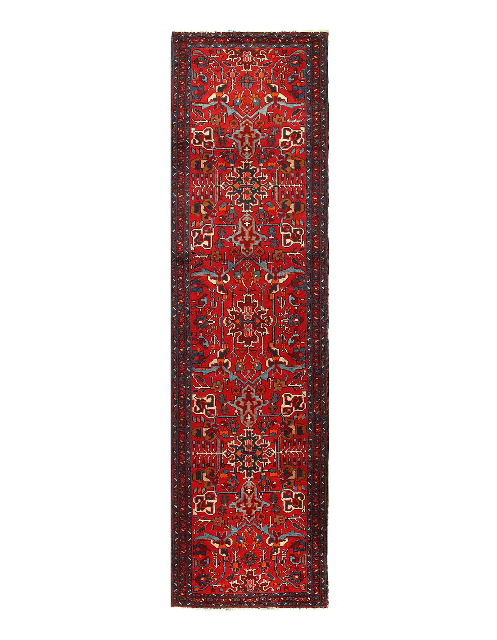 Antique Persian Karajeh Hand-Knotted Runner - 3'2" X 10'2" (1 of 3)
