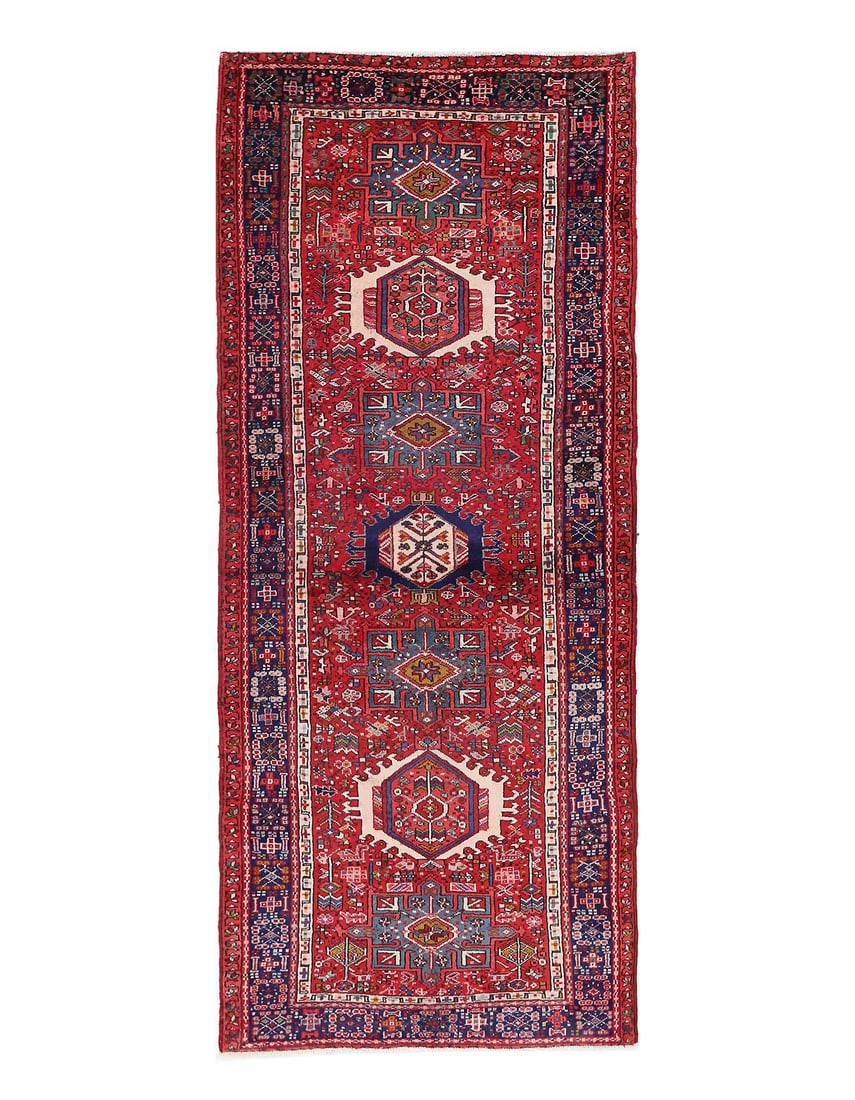 Fine Hand knotted Persian Vintage Karajeh Runner 3'9'' X 8'11'' (1 of 4)
