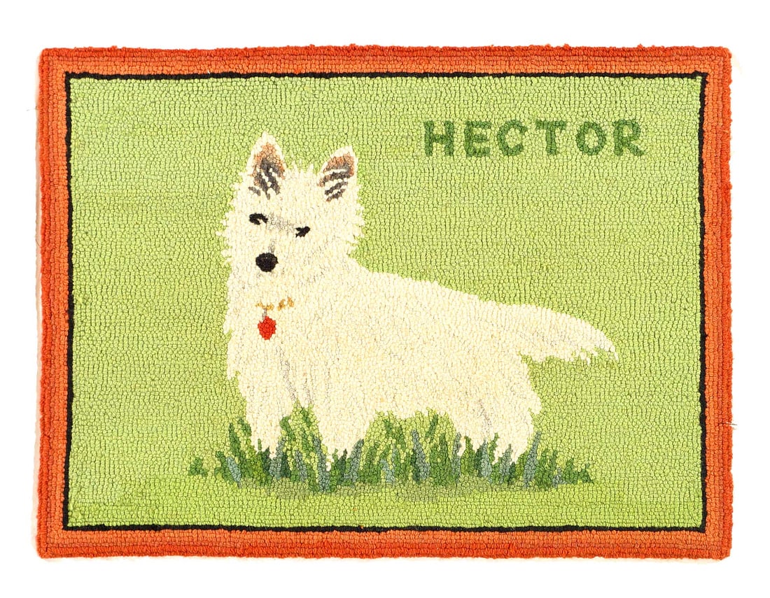 Hand knotted Antique hooked rug 2'X 2'9" (1 of 3)