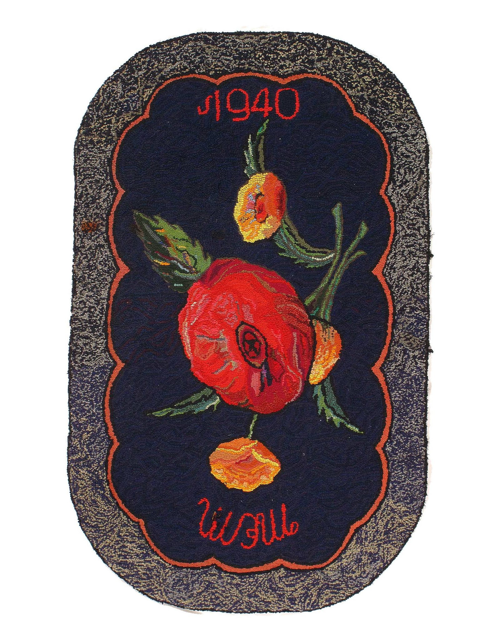Antique American Hook Rug 2'6'' X 4' (1 of 3)