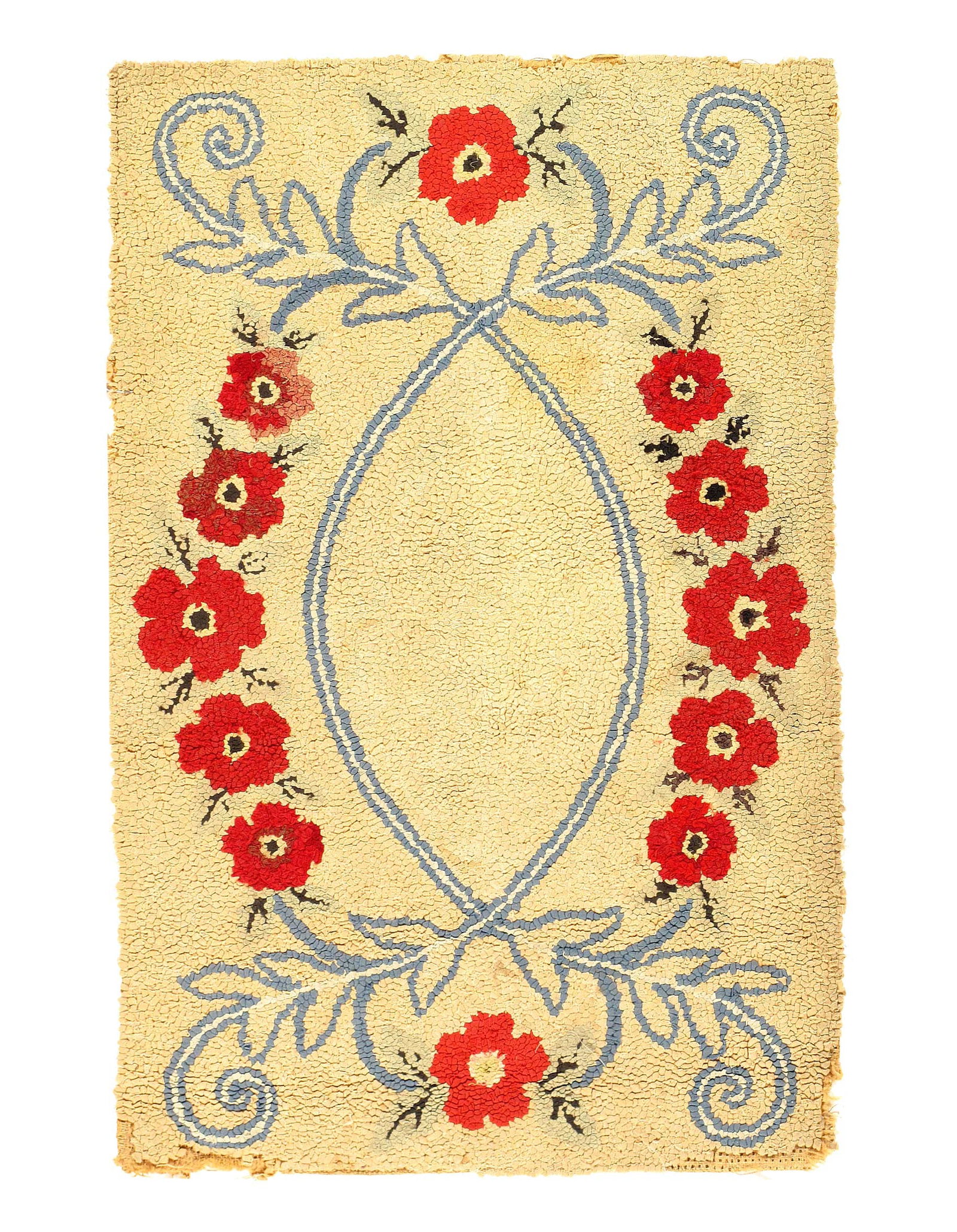 Antique American hooked rug 2'x 3' (1 of 3)