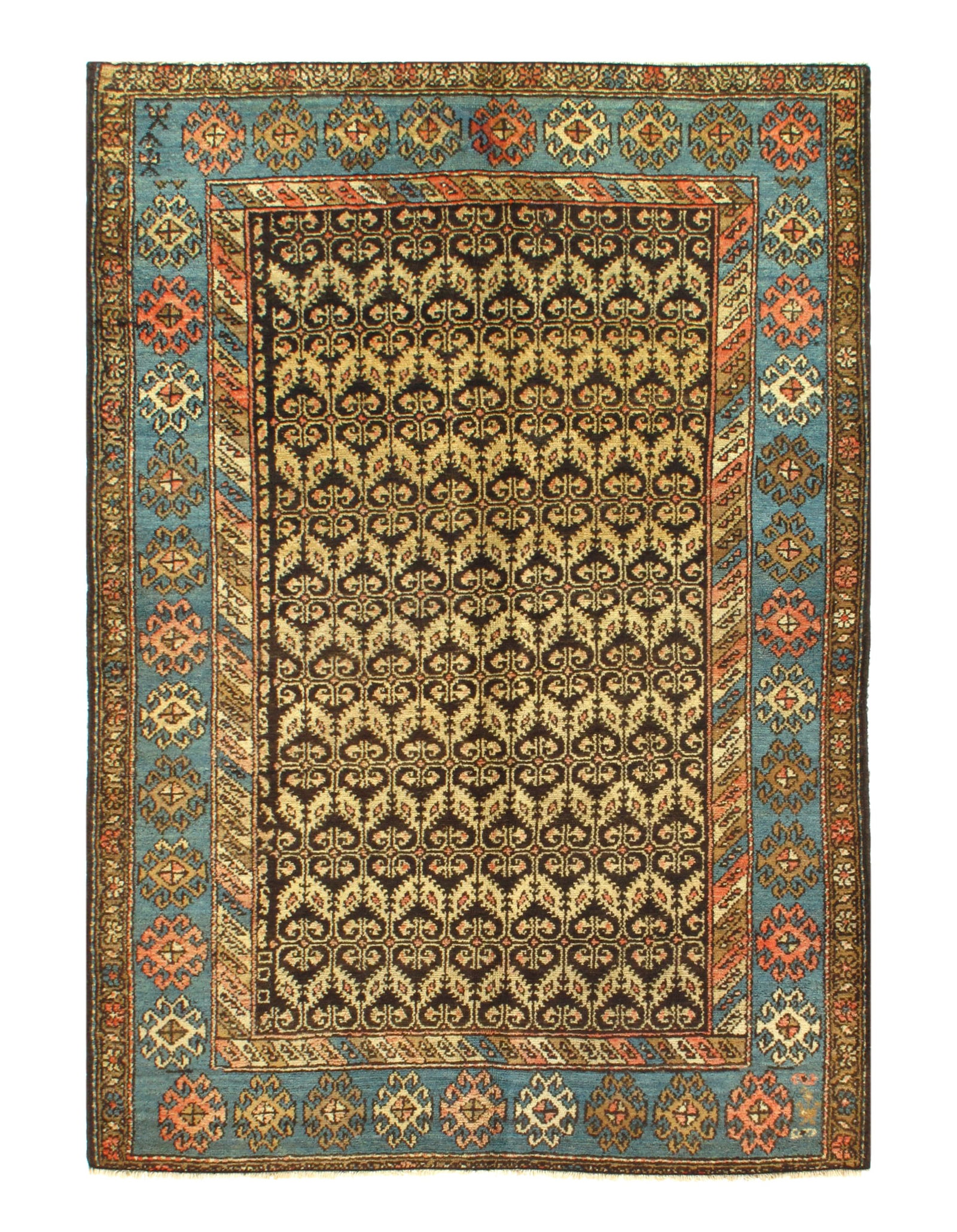 Beige Persian Antique Hamadan Rug 3'.11'' X 5'.5'' (1 of 3)