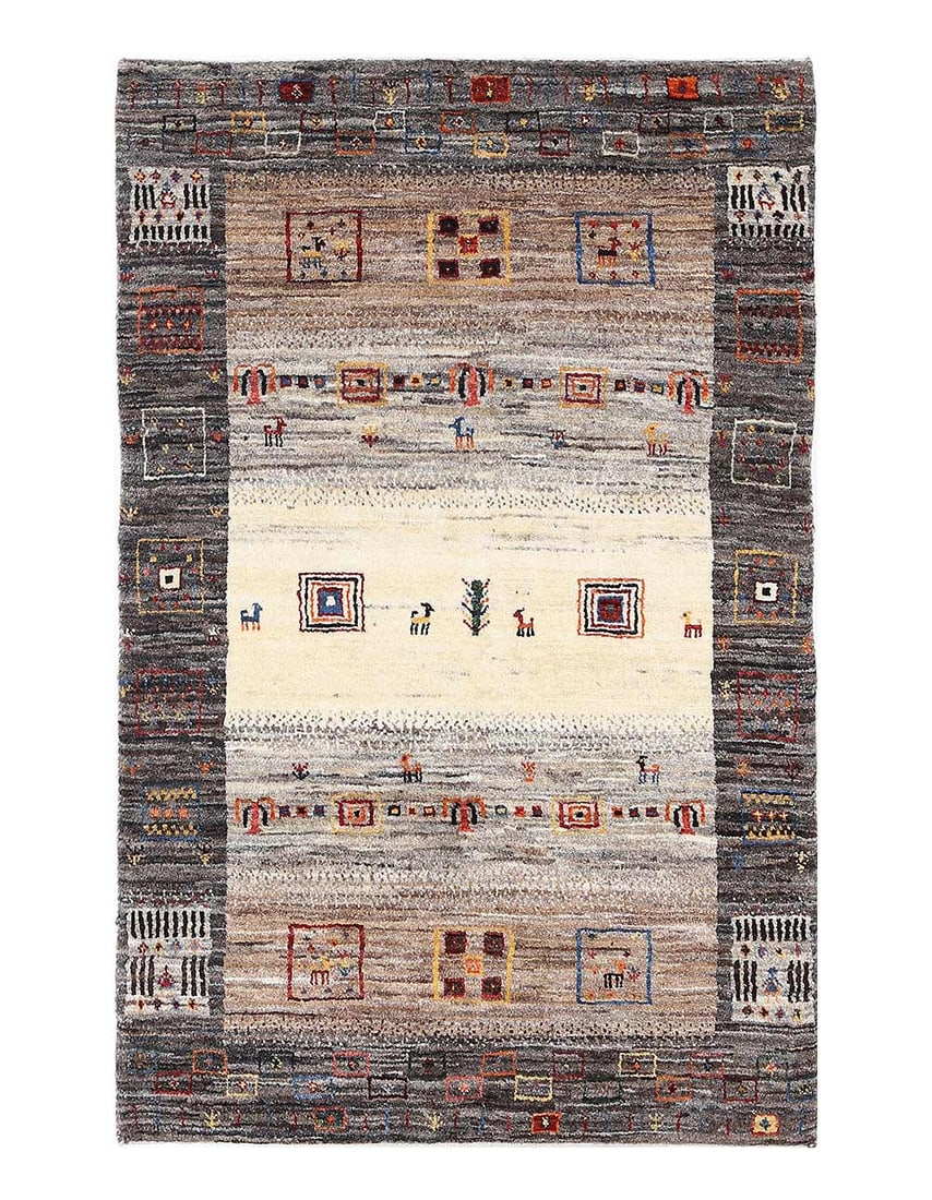 Fine Hand knotted persian Gabbeh 3' X 4'6'' (1 of 3)