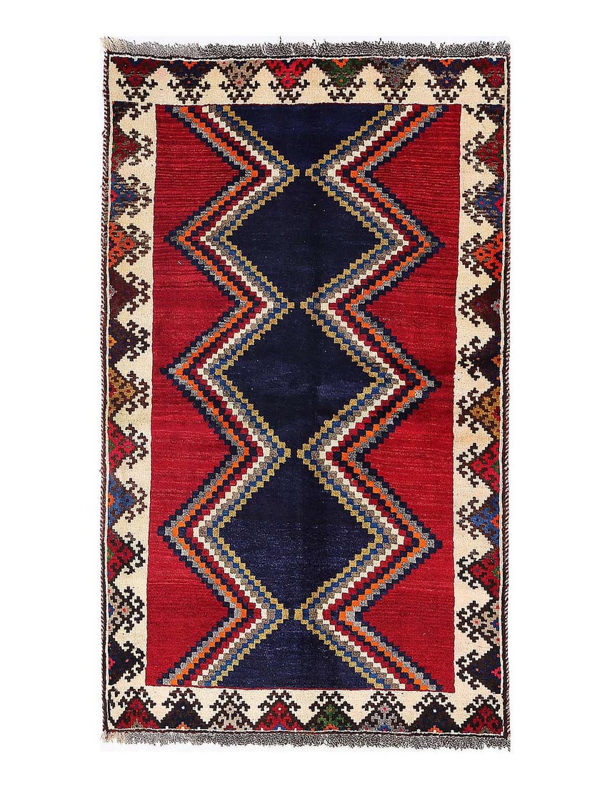 Fine Hand knotted Persian Gabbeh 3'4"X 6': Fine Hand knotted Persian Gabbeh 3'4"X 6' - NEW, Gabbeh, Hand-Knotted, Lamb's Wool, 300 -D13690- 862.This item is part of our fine auction collection which includes many fine home accessories includin