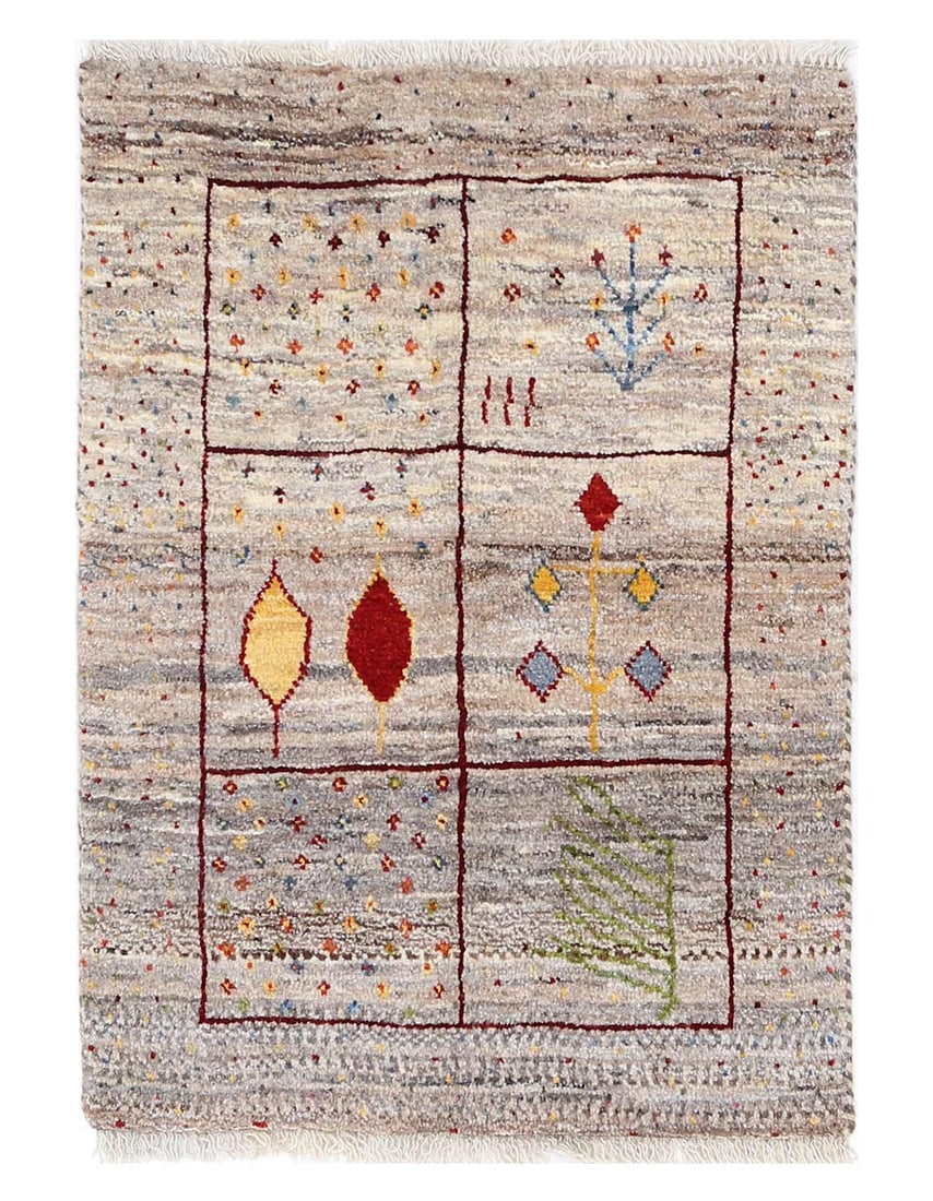 Fine Hand knotted Persian Gabbeh 2'X 3' (1 of 3)
