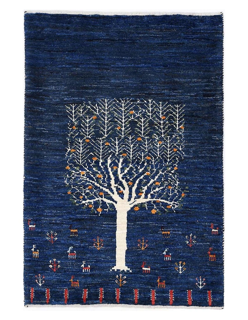 Fine Hand knotted Persian Gabbeh 2'X 2'7' (1 of 3)