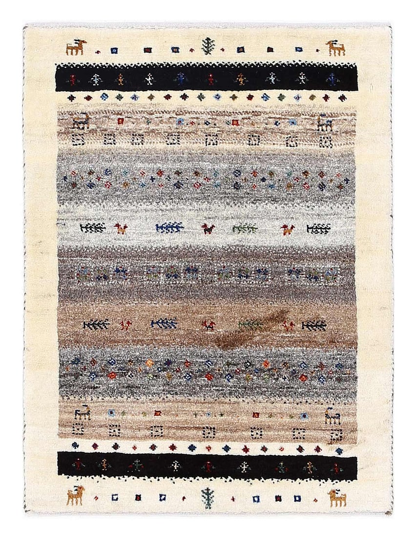 Fine Hand knotted Persian Gabbeh 2'X 2'6" (1 of 3)