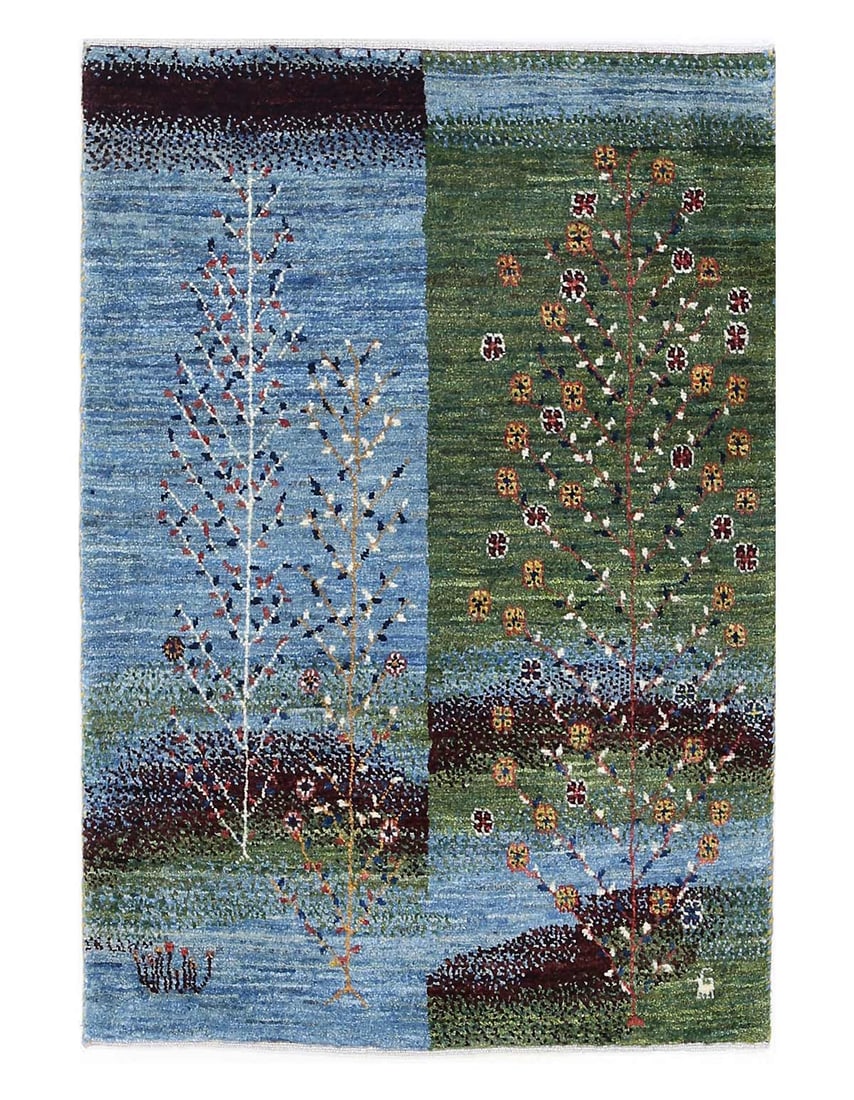 Fine Hand knotted Persian Gabbeh 2'2"X 3'2" (1 of 3)