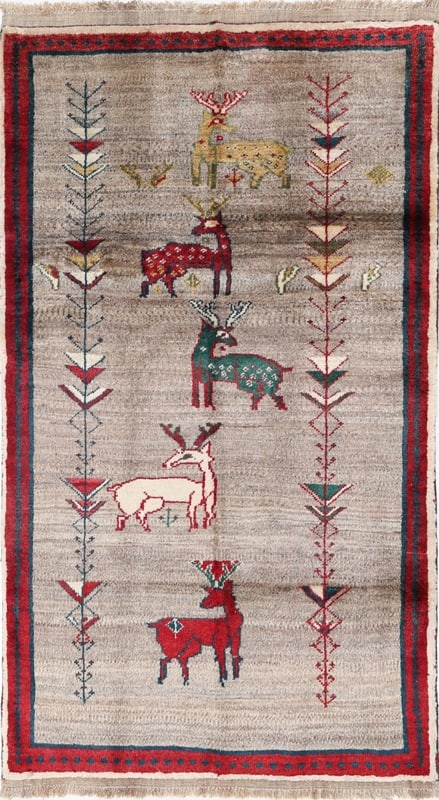Gray color Hand knotted Shiraz rug 3'6"x6'3" (1 of 5)