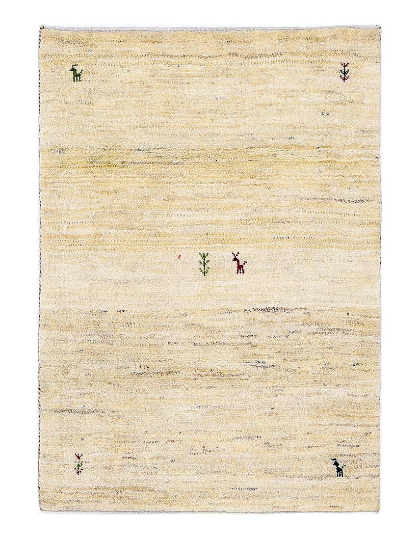 Ivory Color fine Hand knotted Persian Gabbeh 2'11'' X 4': Ivory Color fine Hand knotted Persian Gabbeh 2'11'' X 4' - New, Gabbeh, Hand-Knotted, Lamb's Wool, 300 -D13911- 862.This item is part of our fine auction collection which includes many fine home acces