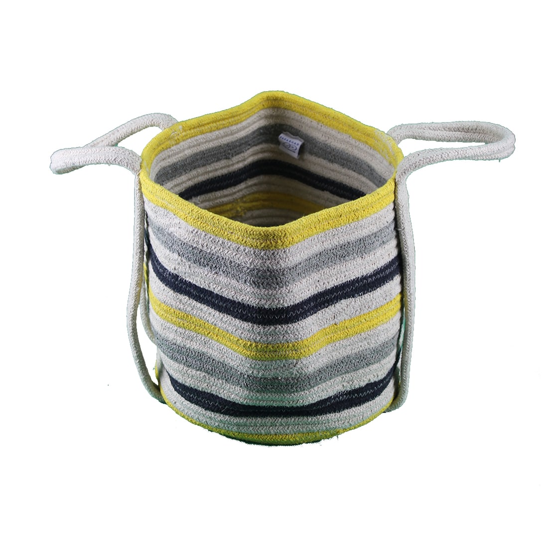 Yellow and Blue Striped Nested Basket Set (3pcs) - 4