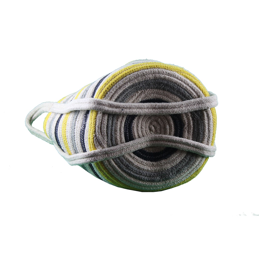 Yellow and Blue Striped Nested Basket Set (3pcs) - 5
