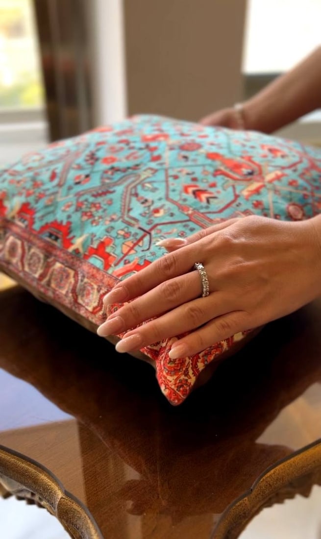 Pasargad velvet Throw Pillow 16'' X 16'' - 2