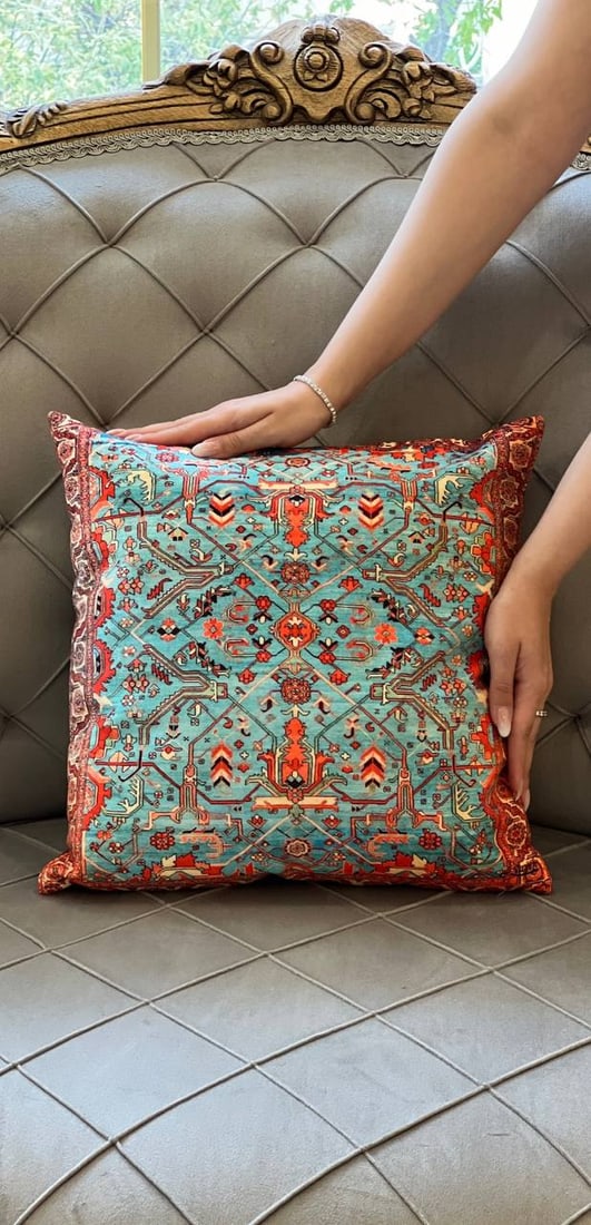 Pasargad velvet Throw Pillow 16'' X 16'' - 4
