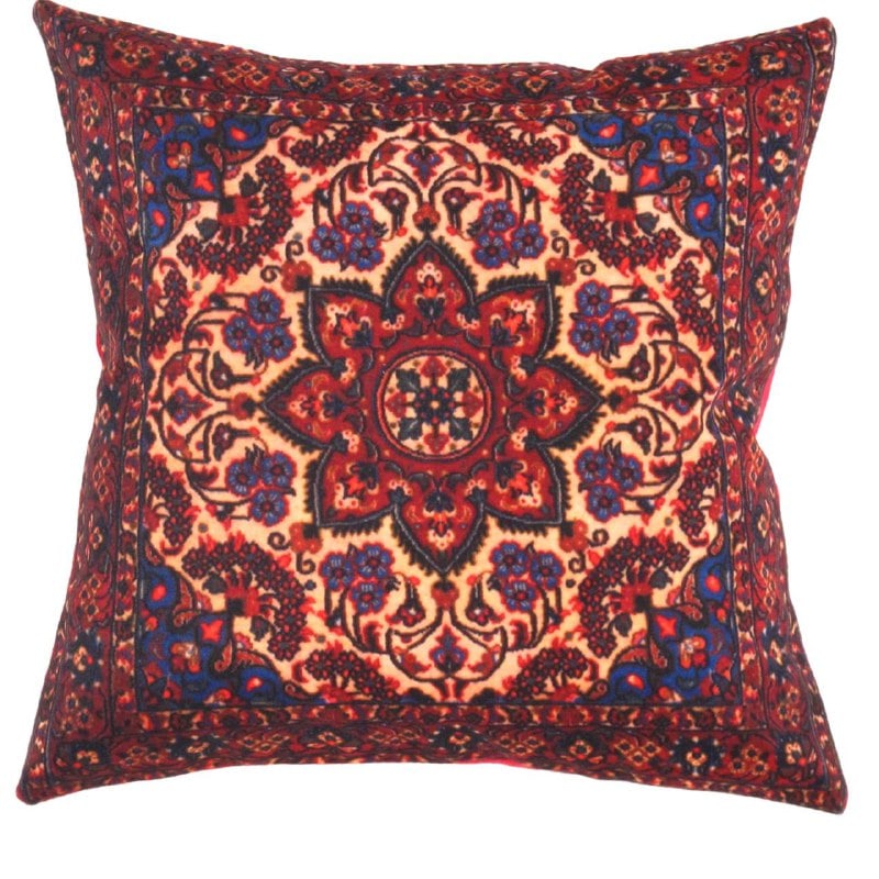 Pasargad velvet Throw Pillow 16'' X 16": Pasargad velvet Throw Pillow 16'' X 16" - New, Tabriz, Handmade , Velvet Silk, 300 -TIR 331- 862.This item is part of our fine auction collection which includes many fine home accessories including an