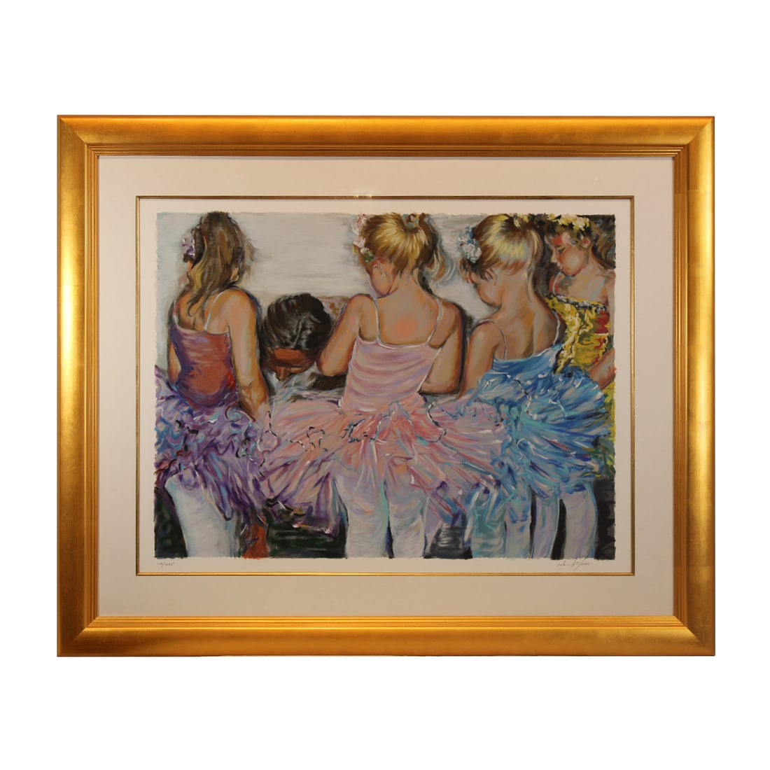 Collectable Print: Rita Asfour "Tie My Shoe" Limited Edition 32" x 24": Collectable Print: Rita Asfour "Tie My Shoe" Limited Edition - Circa 1980s, Traditional, N/A, Wooden, 300 -ART-100- 862.This item is part of our fine auction collection which includes many fine home a