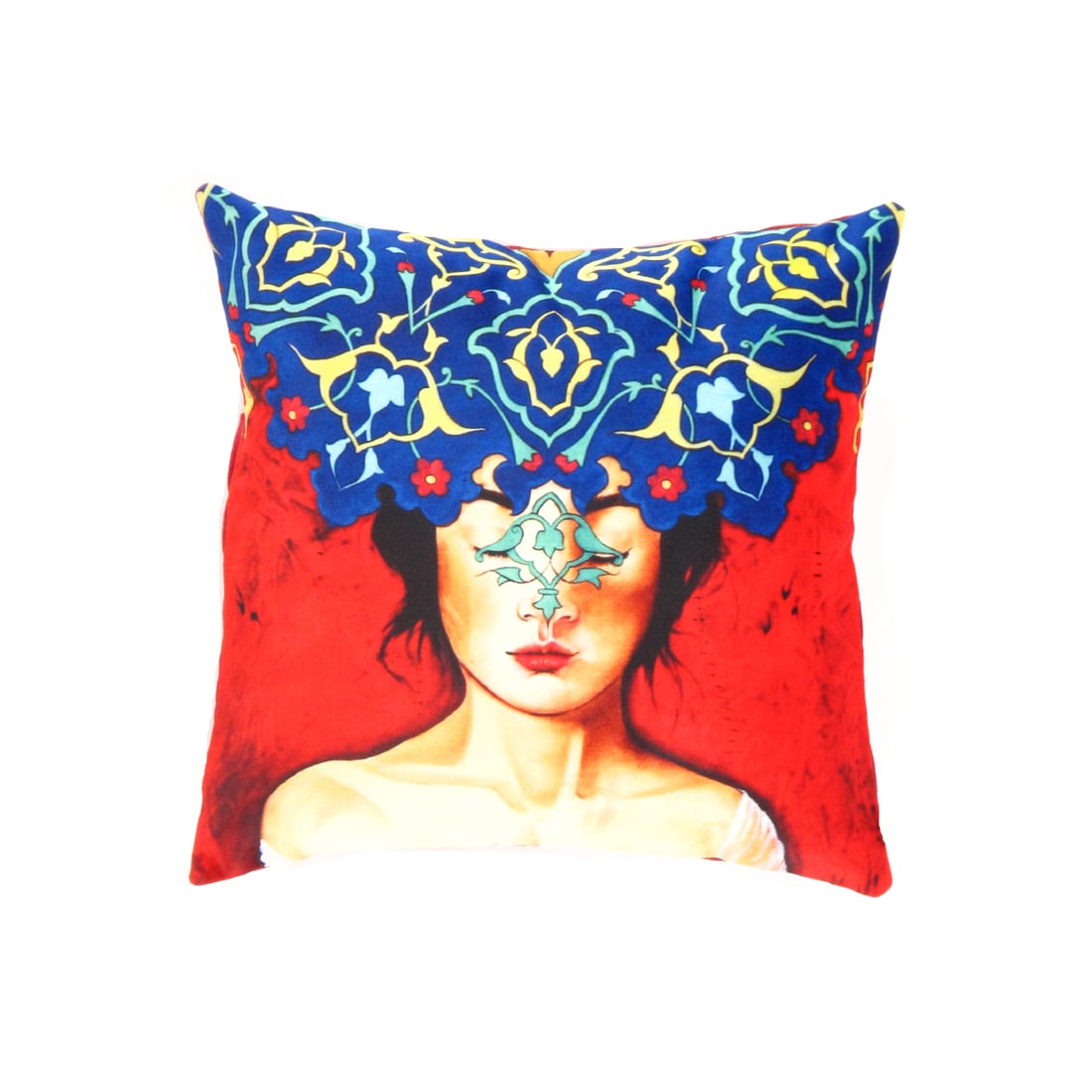 Traditional Velvet Pillow 16' X 16': Traditional Velvet Pillow 16' X 16' - New, Traditional, N/A, Velvet Silk, 300 -IR 44- 862.This item is part of our fine auction collection which includes many fine home accessories including antique r