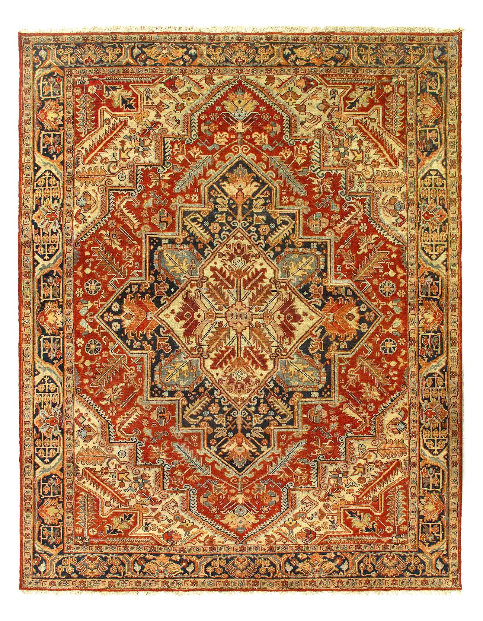 Rust Fine Hand Knotted Persian serapi Design Rug 8'X 10' (1 of 3)