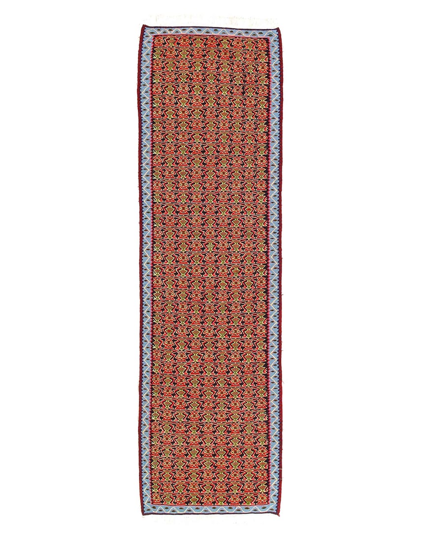 Fine Hand Knotted Flat weave Senneh Runner 2'3'' X 7'9'': Fine Hand Knotted Flat weave Senneh Runner 2'3'' X 7'9'' - New, Seneh Klim, Flatweave, Flat Weave, 300 -D14527- 862.This item is part of our fine auction collection which includes many fine home