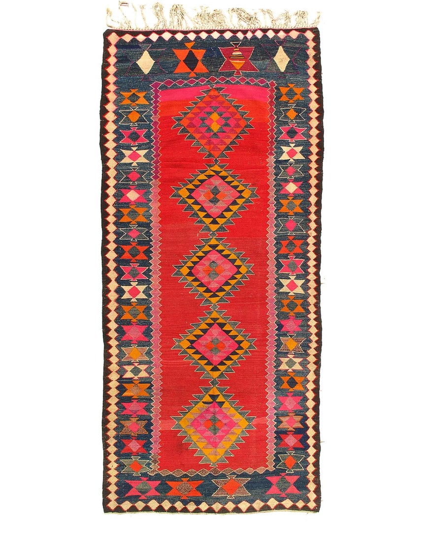 Shiraz Kilim Design Rug 4'3" X 10' (1 of 3)