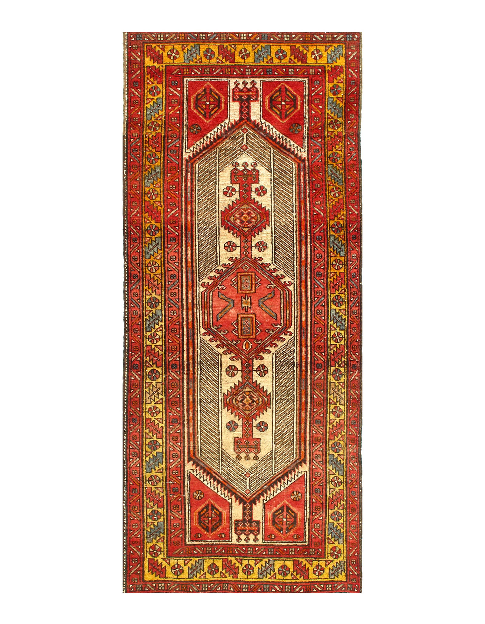 Rust Antique Persian Sarab 3'5" X 8' (1 of 3)