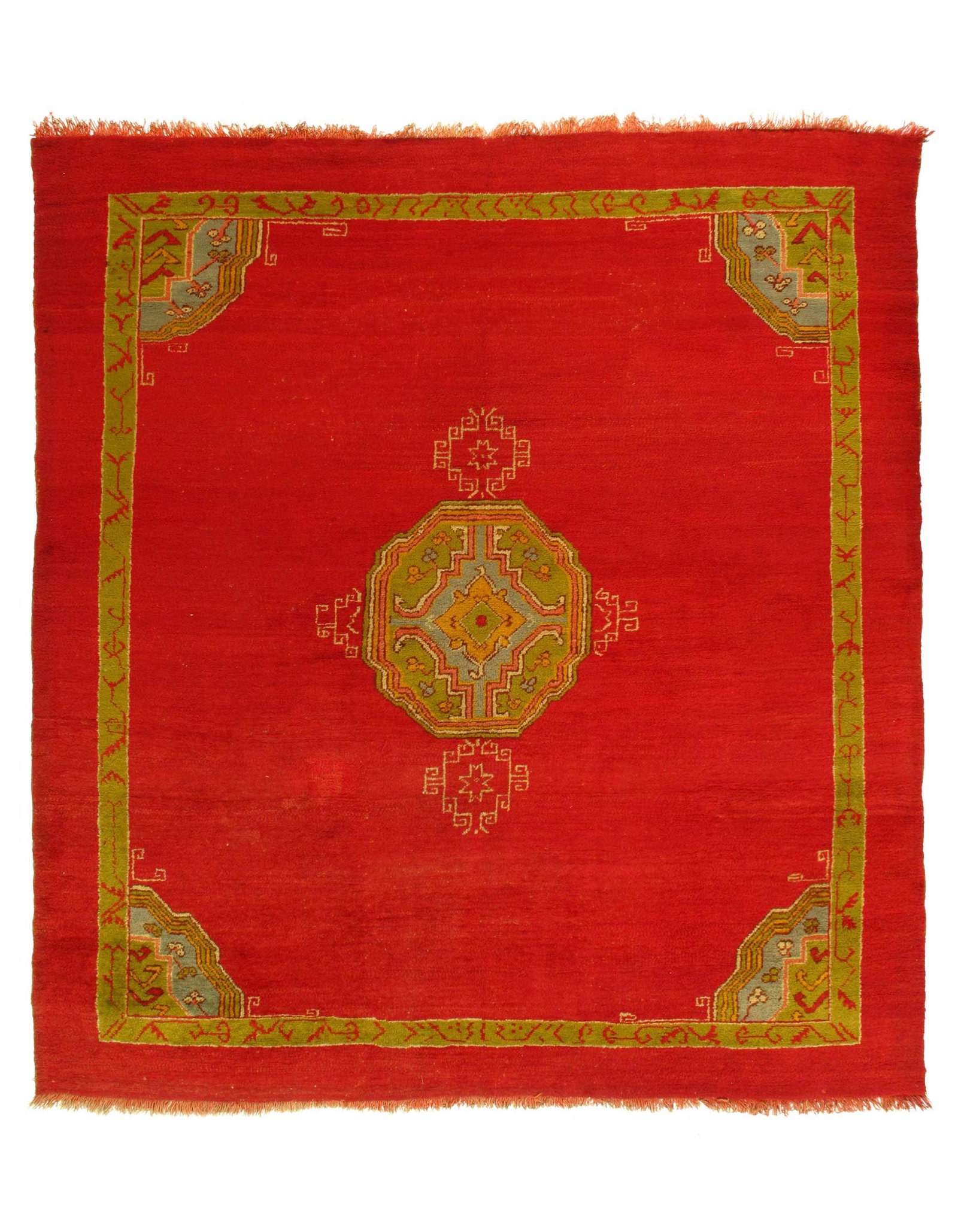 Fine Hand Antique Turkish Oushak Rug 8'2'' X 9' (1 of 10)