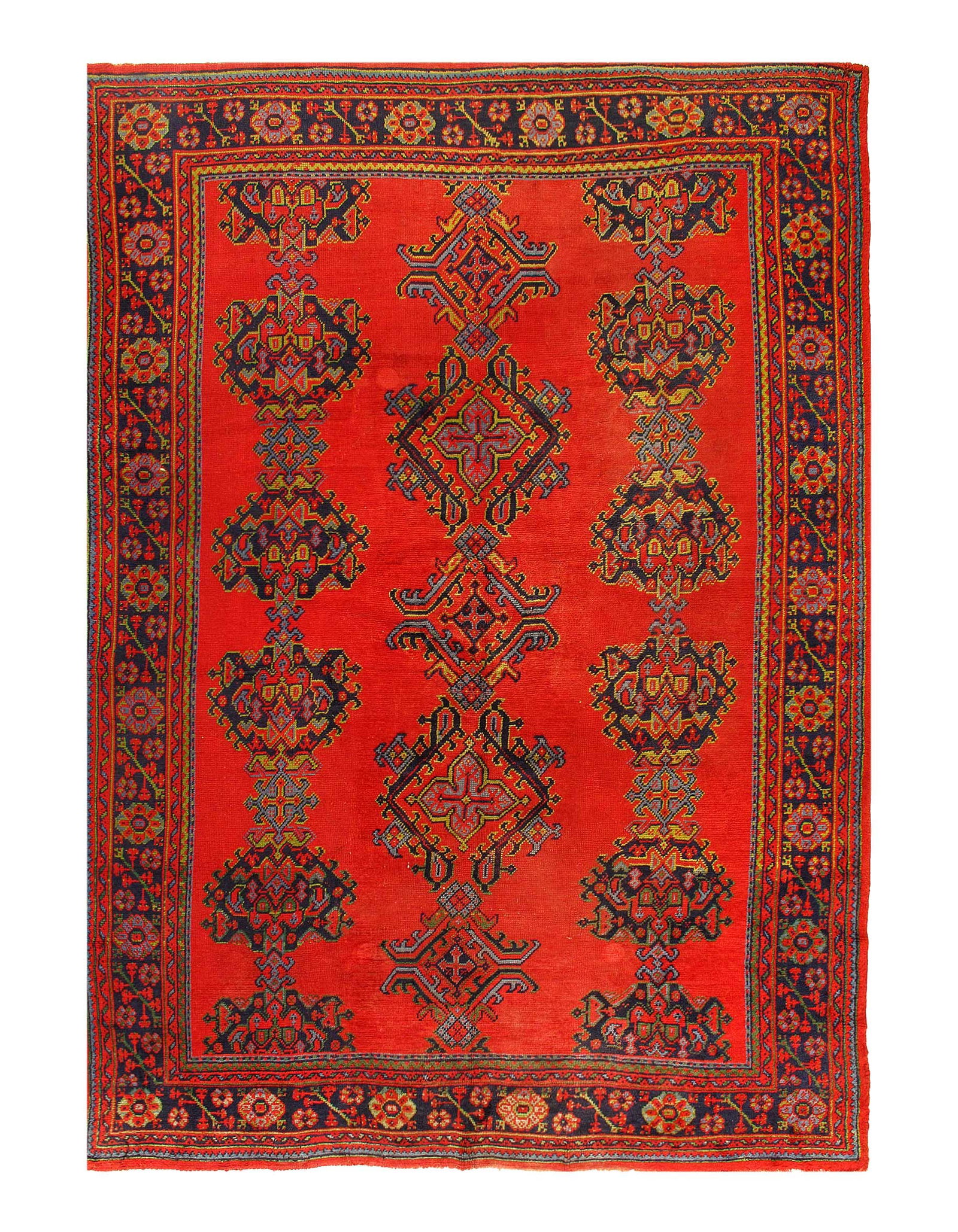 Fine Hand Knotted Turkish Antique Oushak 8'1'' X 11'1 (1 of 4)