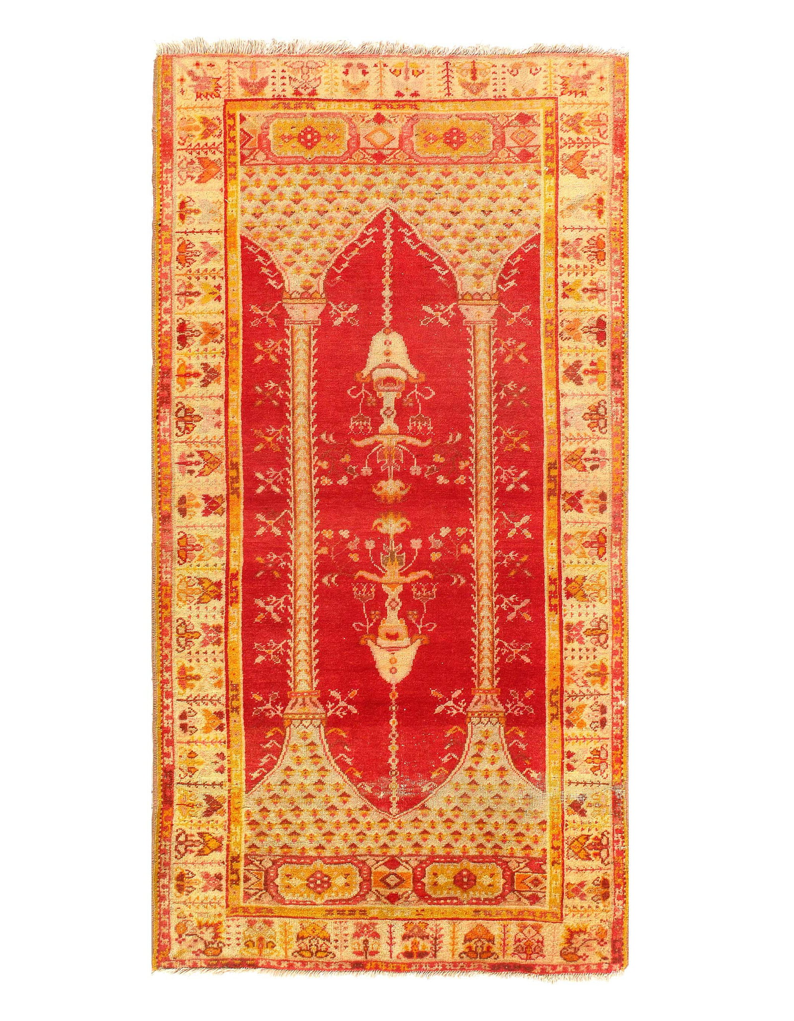 Antique Turkish Oushak 3'6"X 6'9": Antique Turkish Oushak 3'6"X 6'9" - circa 1880, Oushak, Hand-Knotted, Lamb's Wool, 300 -D08800- 862.This item is part of our fine auction collection which includes many fine home accessories