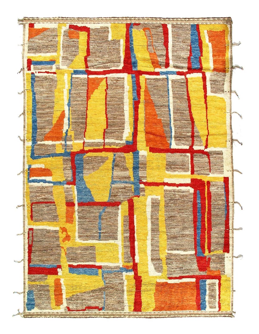 Multi Color fine Hand knotted Moroccan 9'5'' X 14': Multi Color fine Hand knotted Moroccan 9'5'' X 14' - New, Moroccan, Hand-Knotted, Lamb's Wool, 300 -D14391- 862.This item is part of our fine auction collection which includes many fine home