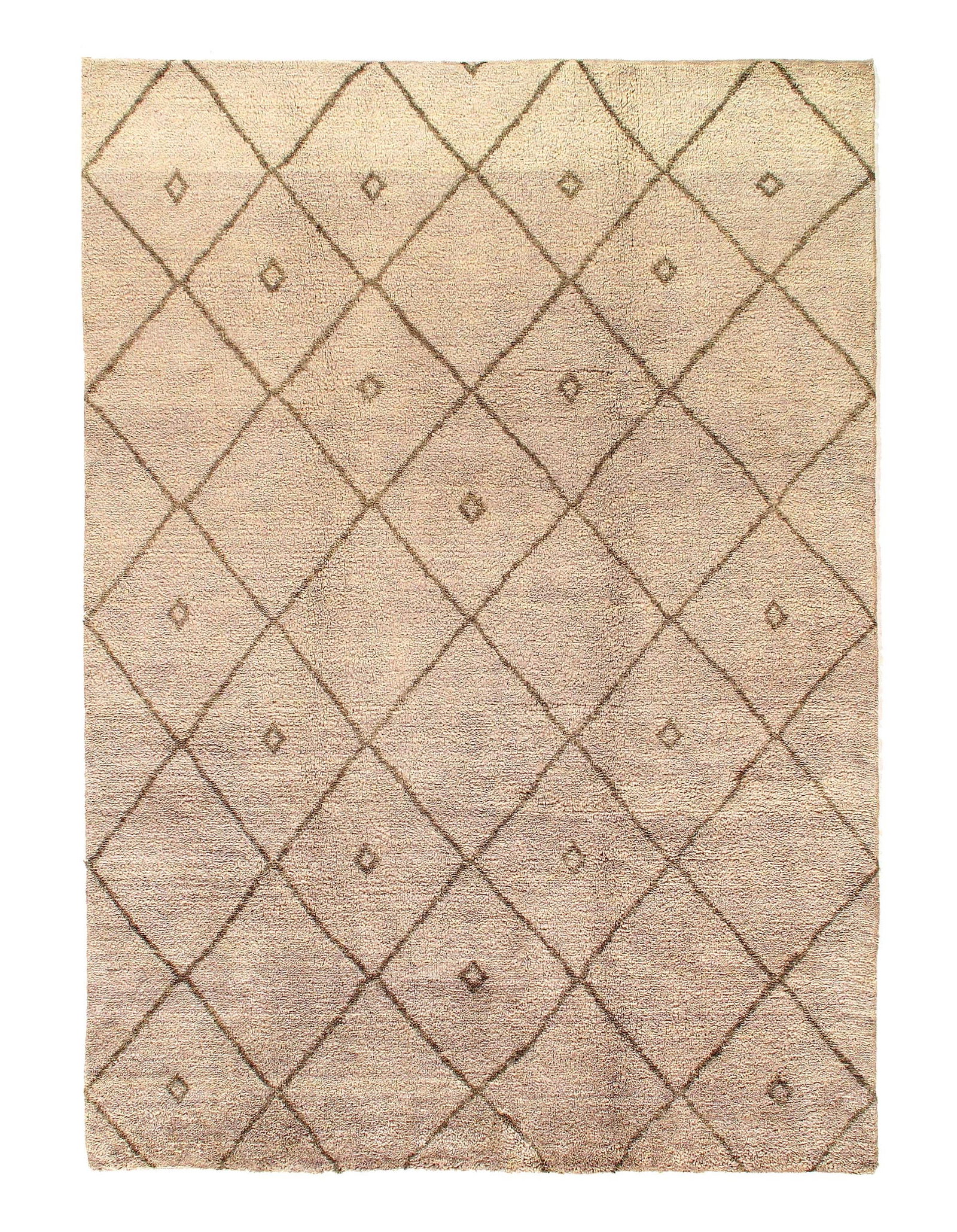 Gray Moroccon 6' X 9': Gray Moroccon 6' X 9' - New, Moroccan, Hand-Knotted, Lamb's Wool, 300 -D06670- 862.This item is part of our fine auction collection which includes many fine home accessories including antique rugs,