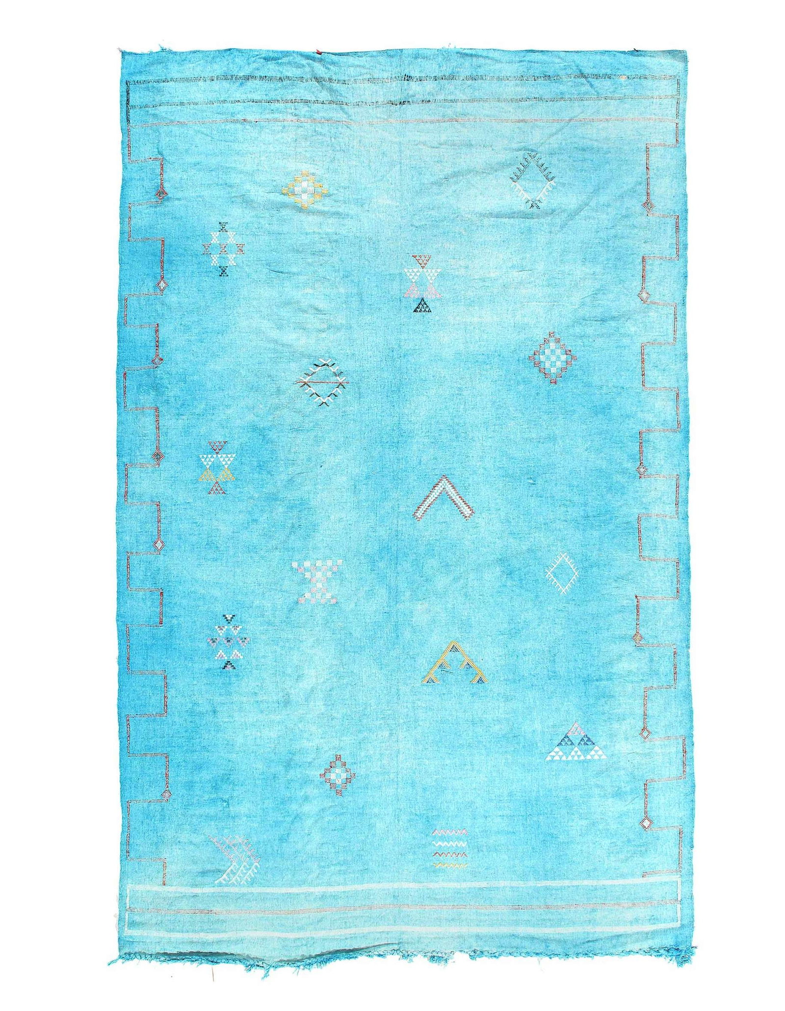 Fine Hand woven Flat Weave vintage Moroccan 5'8'' X 9'6'': Fine Hand woven Flat Weave vintage Moroccan 5'8'' X 9'6'' - Circa 1970, Moroccan, Hand-Woven, Flat Weave, 300 -D11881- 862.This item is part of our fine auction collection which includes many fine hom