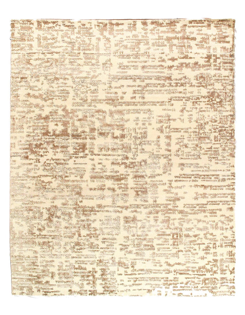 Ivory Fine Hand Knotted Modern rug 12'X 16': Ivory Fine Hand Knotted Modern rug 12'X 16' - NEW, Modern, Hand-Knotted, Wool & Bambooo, 300 -D14976- 862.This item is part of our fine auction collection which includes many fine home accessories inc