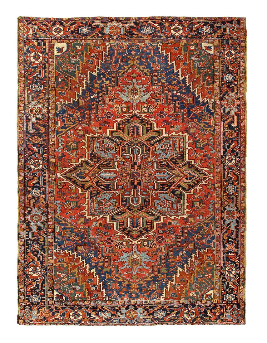 Antique Persian Heriz Serapi Rug 7'9"X 10'7" (1 of 3)