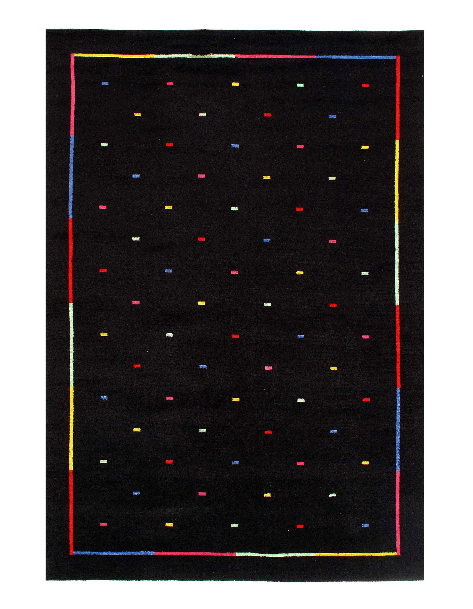 Black Color Fine Modern Machine made rug 6'6'' X 9'9'' (1 of 3)