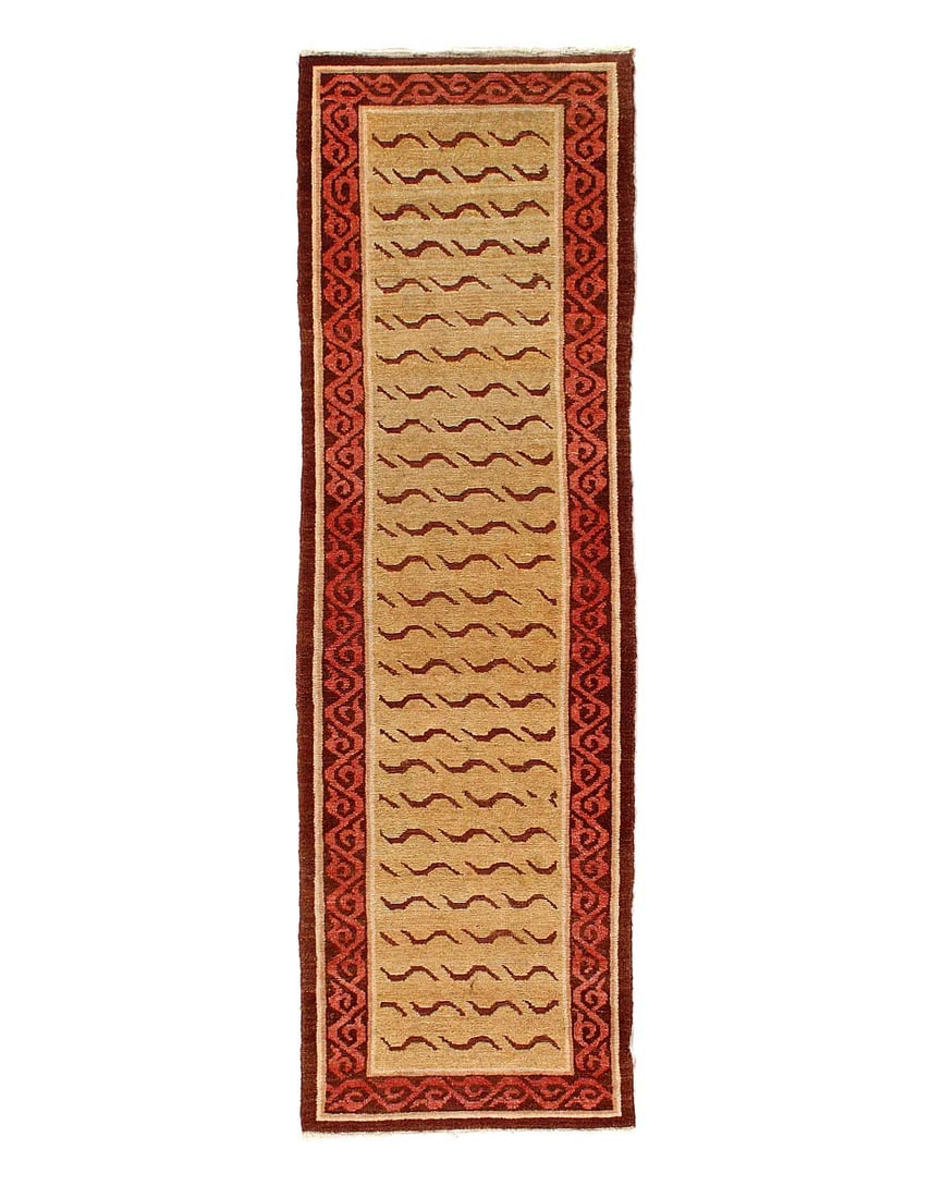 Fine Hand knotted Tibetian Runner 2'1'' X 7'2'' (1 of 3)