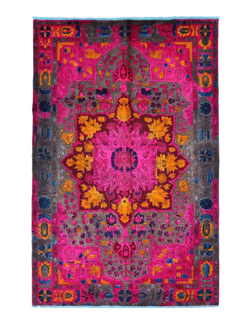 Vintage Persian Modern Over-Dyed 6'8"x10'2": Vintage Persian Modern Over-Dyed 6'8"x10'2" - n/a, Modern, Hand-Knotted, Lamb's Wool, 300 -D13990- 862.This item is part of our fine auction collection which includes many fine home accessories includ