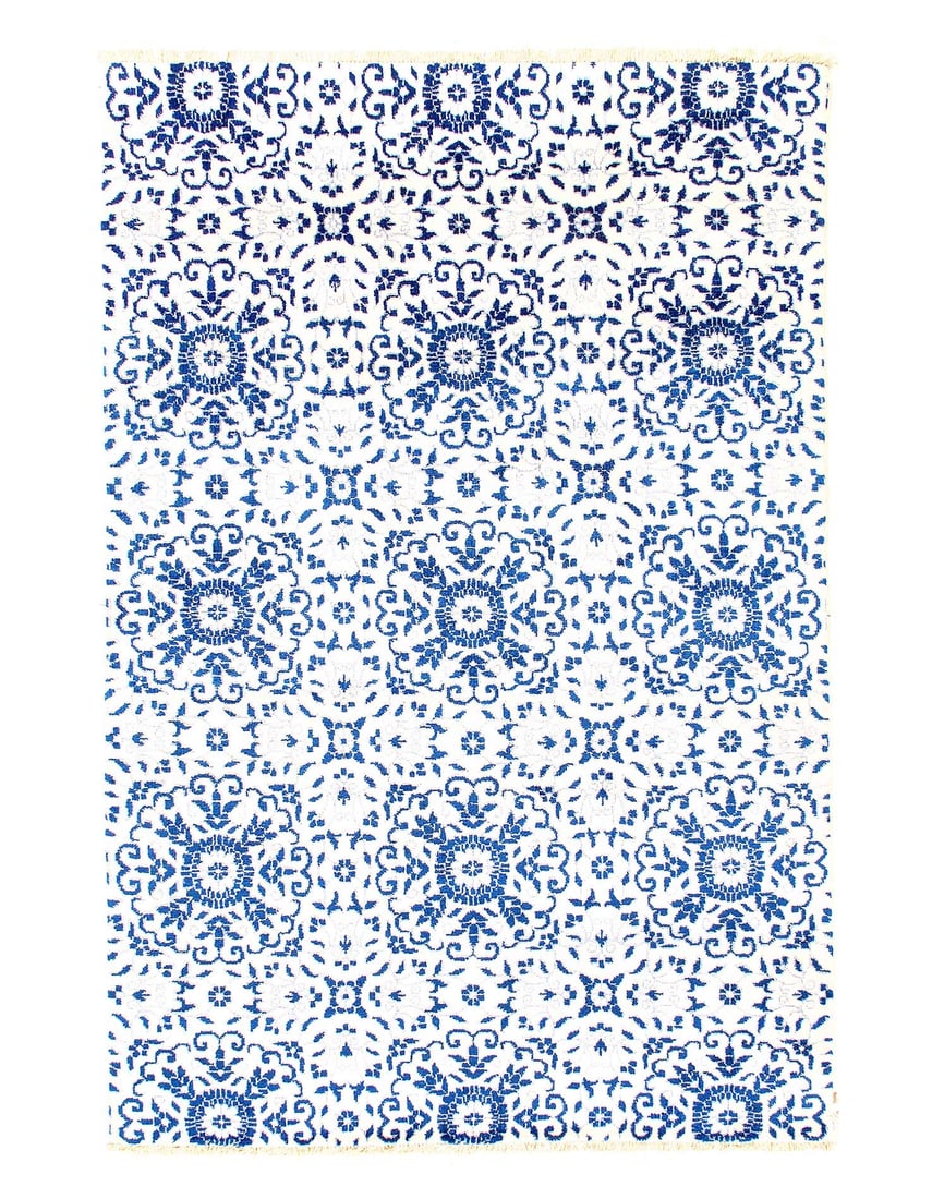 Fine Hand Knotted Modern Rug 5'11'' X 9': Fine Hand Knotted Modern Rug 5'11'' X 9' - New, Modern, Hand-Knotted, Wool & Silk, 300 -D08289- 862.This item is part of our fine auction collection which includes many fine home accessories including