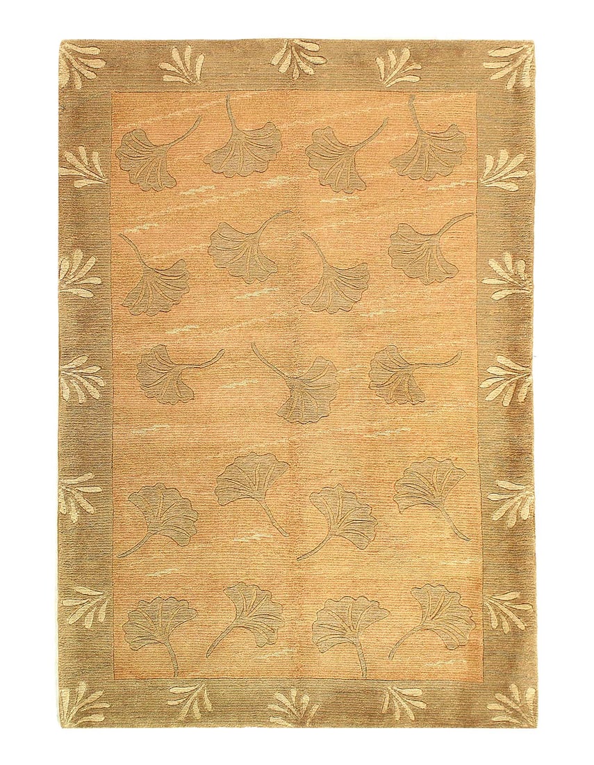 Fine Hand Knotted Modern Rug 4' X 6': Fine Hand Knotted Modern Rug 4' X 6' - New, Modern, Hand-Knotted, Lamb's Wool, 300 -24590- 862.This item is part of our fine auction collection which includes many fine home accessories including anti