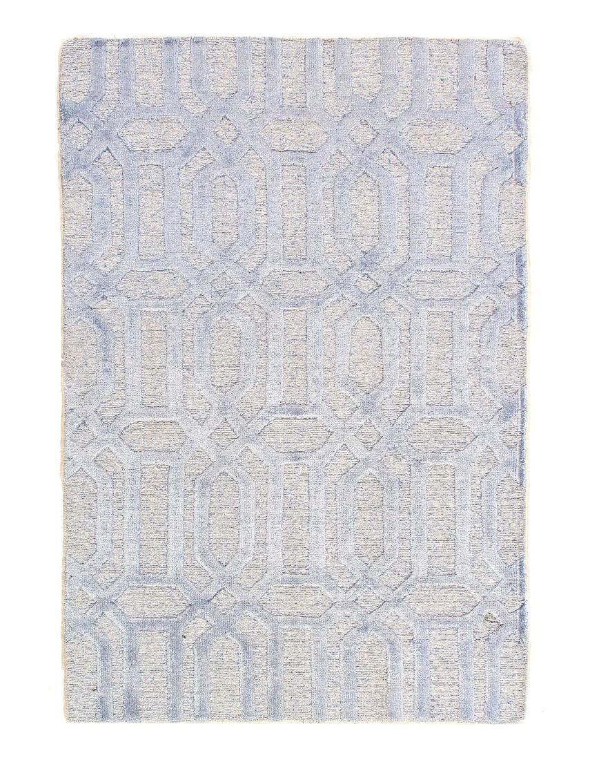 Light Blue Modern silk & wool 3'11'' x 5'9'' (1 of 3)