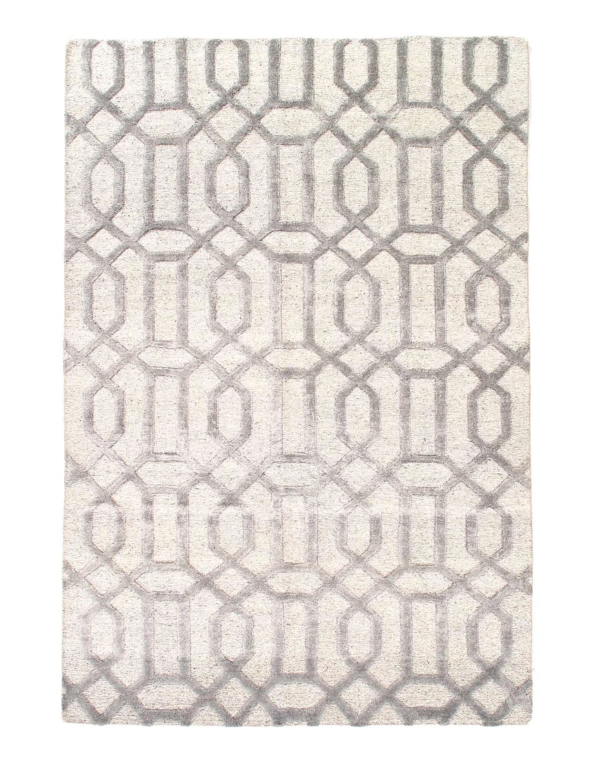 Gray Color Hand Knotted Modern rug 6' X 9': Gray Color Hand Knotted Modern rug 6' X 9' - New, Modern, Hand-Knotted, Wool & Silk, 300 -D08281- 862.This item is part of our fine auction collection which includes many fine home accessories includi