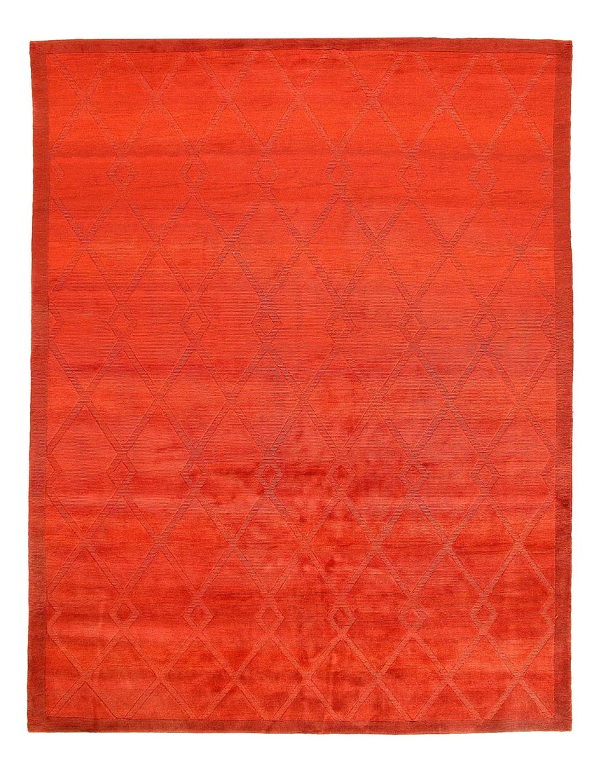 Fine Hand Knotted Overdyed Modern rug 9'1'' X 12'2'': Fine Hand Knotted Overdyed Modern rug 9'1'' X 12'2'' - New, Modern, Hand-Knotted, Lamb's Wool, 300 -23734- 862.This item is part of our fine auction collection which includes many fine home accessorie