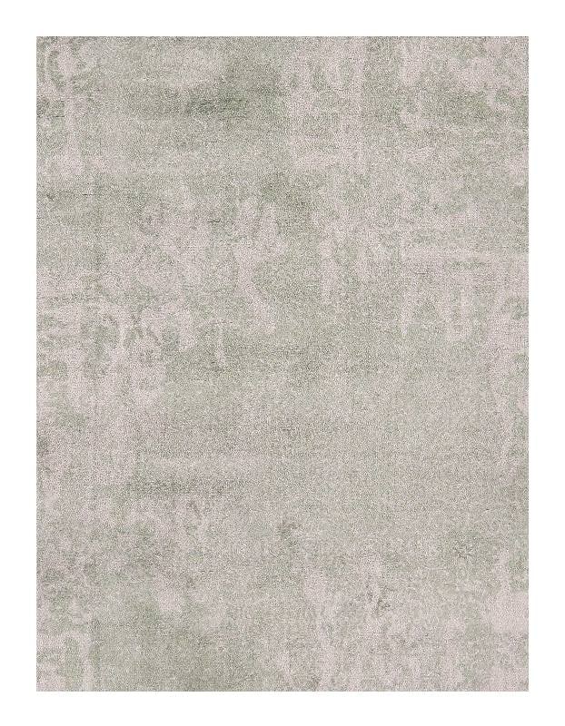 Light Green color Hand knotted Modern Rug 4' X 6'1'': Light Green color Hand knotted Modern Rug 4' X 6'1'' - New, Modern, Hand-Loomed, V. Silk, 300 -D09407- 862.This item is part of our fine auction collection which includes many fine home accessories in