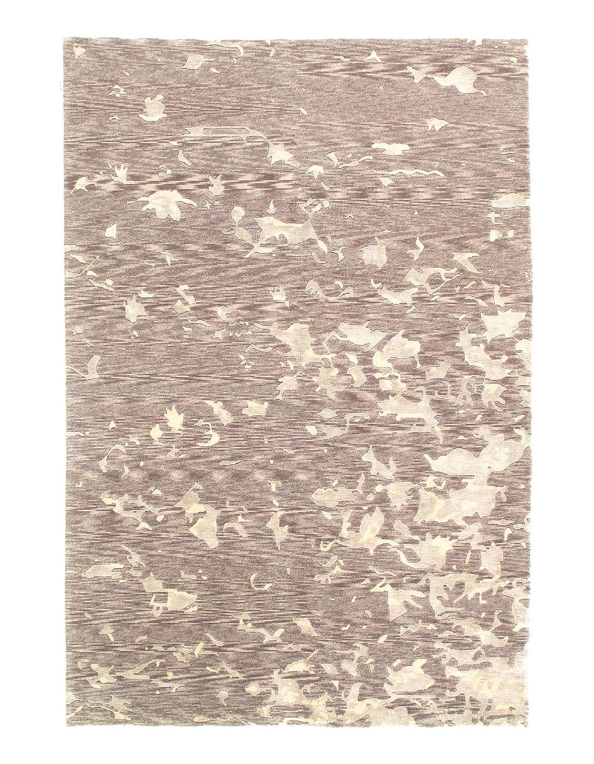Gray Modern Nepal Silk & Wool 5'5" X 8'1" (1 of 4)