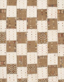 Ivory Turkish Patchwork 8' X 10': Ivory Turkish Patchwork 8' X 10' - New, Modern, Hand-Knotted, Wool, 300 -D08016- 862.This item is part of our fine auction collection which includes many fine home accessories including antique rugs,