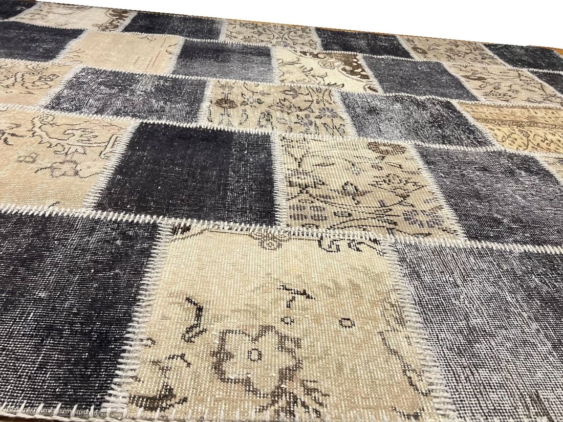 Gray Turkish Patchwork 6' X 8' - 4