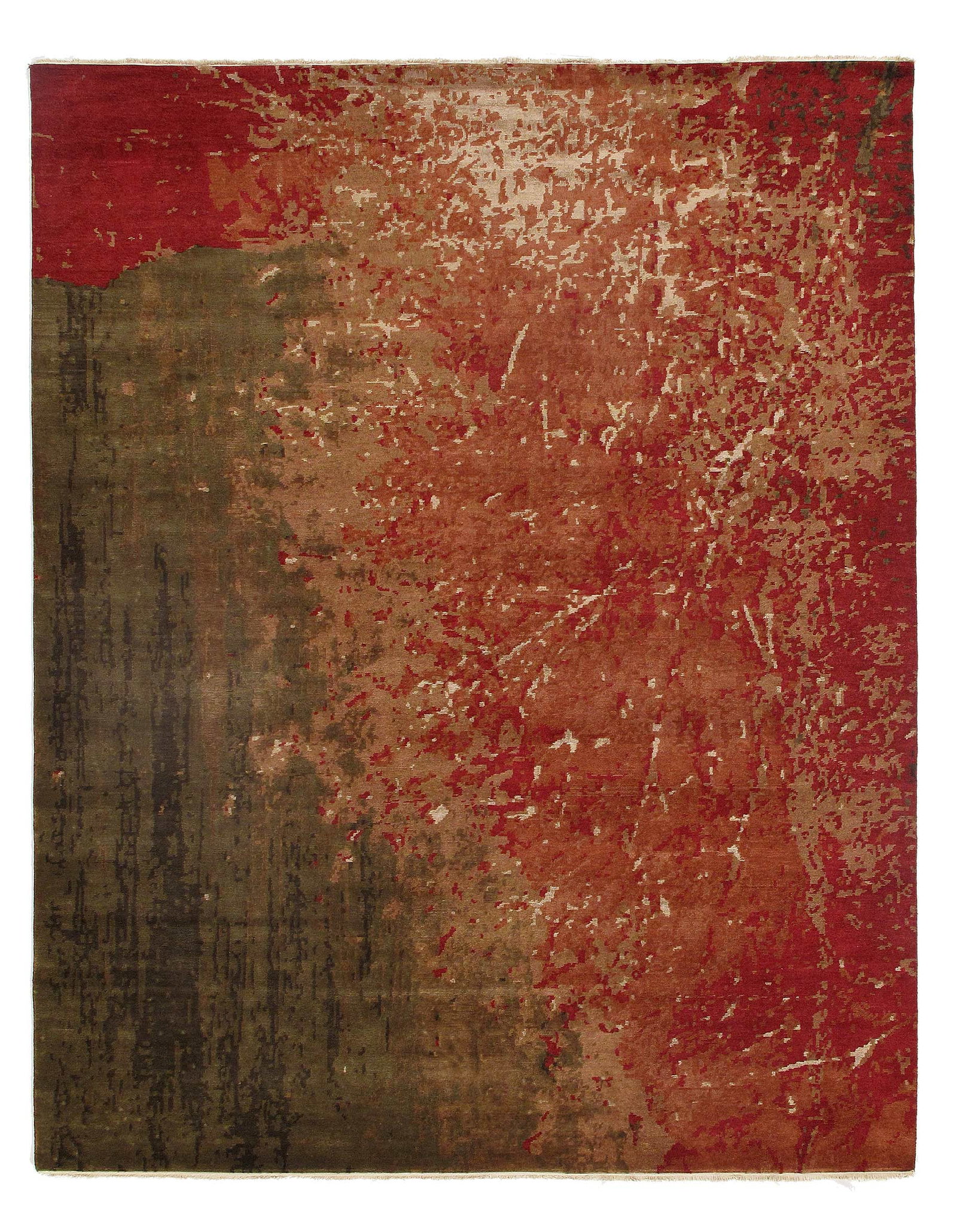 Multi Color Modern Tibetian Bamboo Silk 8' X 10' (1 of 3)